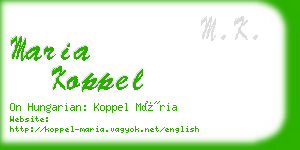 maria koppel business card